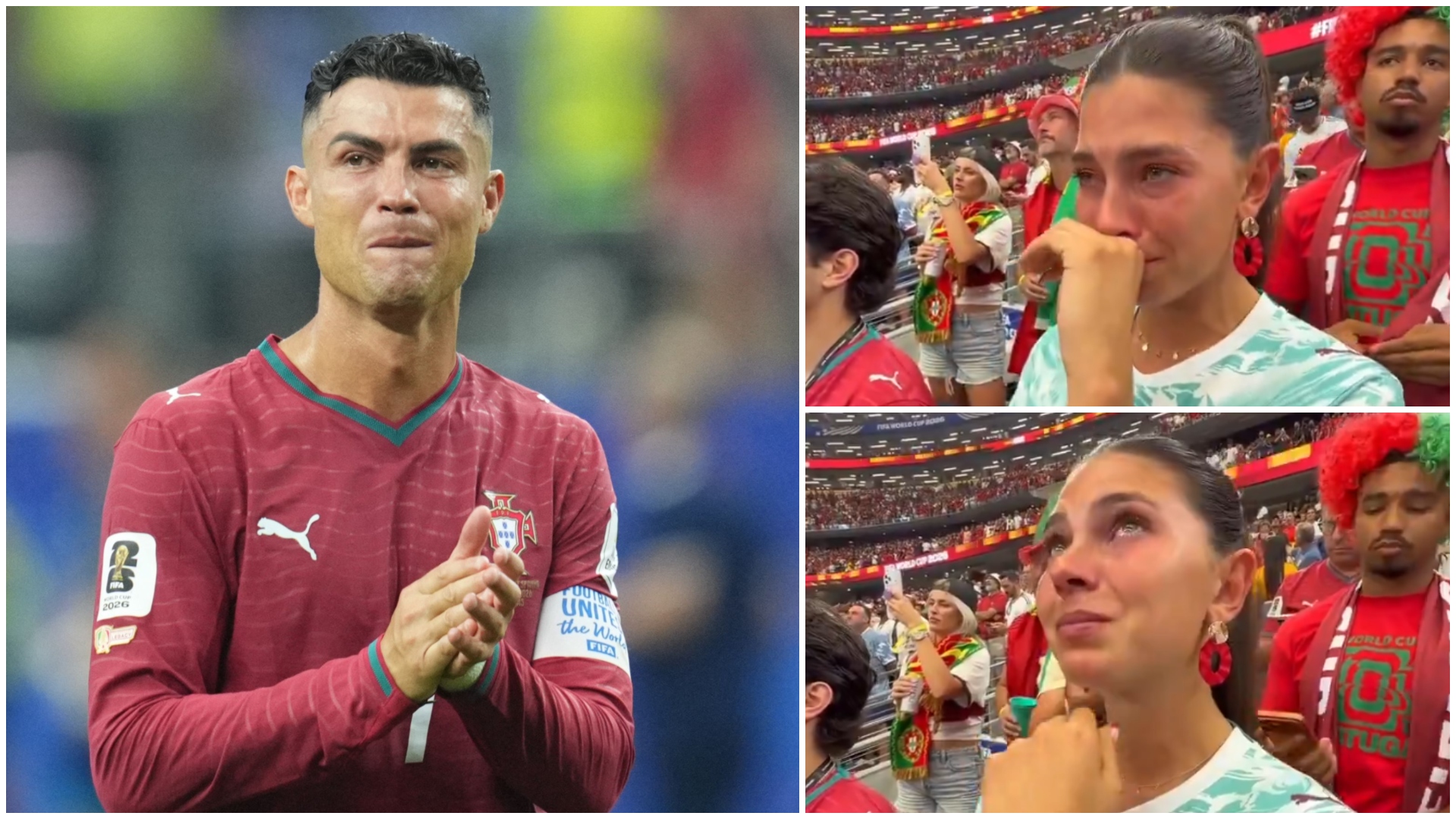 Emoţie în tribune: influencerița Celine în lacrimi la Portugalia - Spania