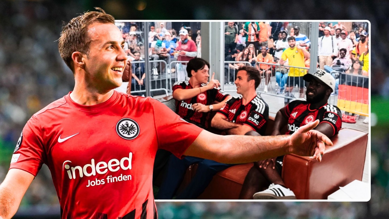 Mario Götze întâlnește suporterii plătiți să urmărească Mondialul în Times Square