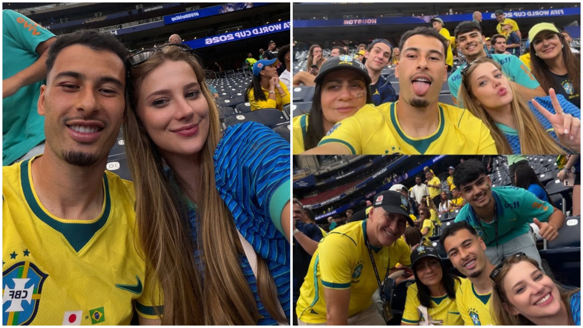 Martinelli îl califică pe Brazilia, iubita sa sărbătorește în tribune