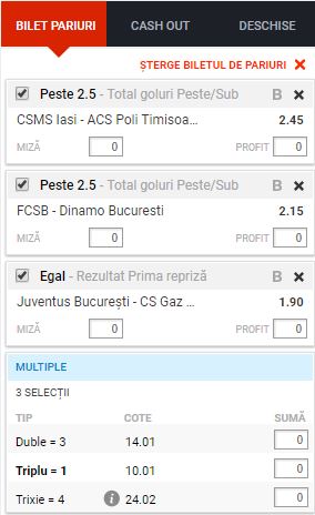 Bilete ponturi Liga 1 24.09.2017 | Ce pariem azi in Romania?