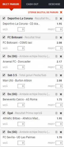 Biletul de cota 50.00 20.09.2017 | Asta e cel mai ”gras” bilet de pe piata!