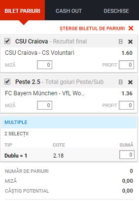 Biletul zilei 22.09.2017 | Pariem pe Bayern si pe CSU Craiova