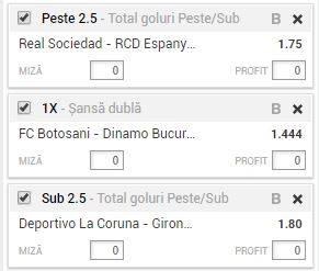 Bilet cota 5.00 23.10.2017. Pariem pe doua meciuri din Spania si unul din Liga I!