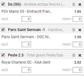 Bilet cota 5.00 27.10.2017 | PSG, fara Neymar. Mainz, fara Maxim