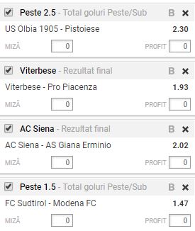 Bilete Italia 04.10.2017. Pariem pe liga a treia din ”cizma”