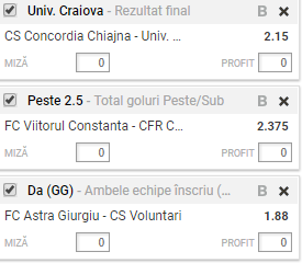 Bilet Romania 13-15.10.2017. Ce pariem weekend-ul acesta in Liga 1?