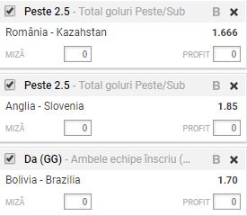 Biletul cu goluri de joi 05.10.2017. Vezi unde se marcheaza!