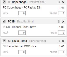 Bilet Favorite 02.11.2017 | ”Solistii” zilei de joi. Toti vin din Liga Europa!