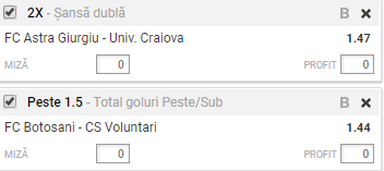 Biletul Zilei 03.11.2017 | Ponturi beton in Liga 1. Ce pariem la Giurgiu si la Botosani