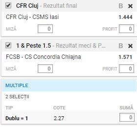 Biletul Zilei 05.11.2017 |  Ai doua cote clare propuse de FCSB si CFR