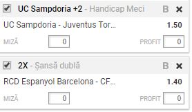 Bilet VIP 19.11.2017 | Cota INEDITA la Sampdoria - Juventus. Nu te-ai fi gandit niciodata s-o pariezi! (CASTIGATOR)