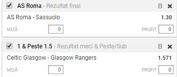 Bilet VIP 30.12.2017 | ”Old Firm” in Scotia, meci relativ usor pentru Roma in Italia!
