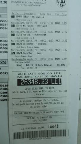 Un parior din Lehliu Gară aproape că a închis agenția locală cu biletul său!