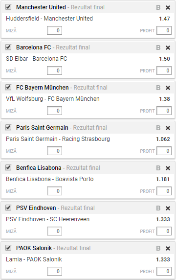 Ăștia sunt ”soliștii” zilei de sâmbătă! N-au cote prea mari, însă împreună îți pot genera o cotă excelentă!