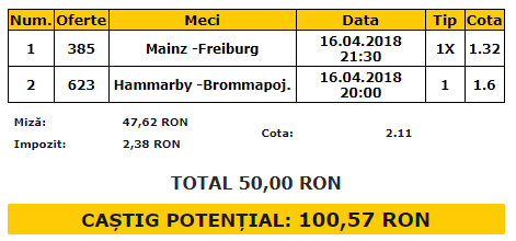 Bilet VIP 16.04.2018 | Derby pentru supraviețuire în Bundesliga, Mainz - Freiburg