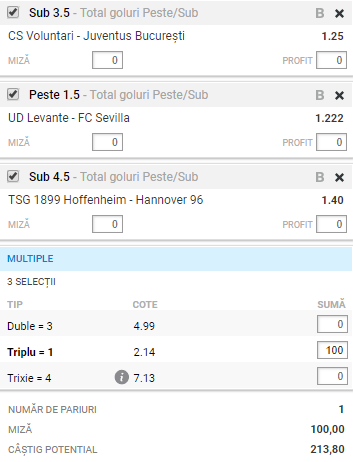 Biletul Zilei 27.04.2018. Combinăm trei campionate
