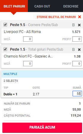 Bilet VIP 24.04.2018 | Pariem pe cornere la Liverpool - AS Roma! CÂȘTIGAT