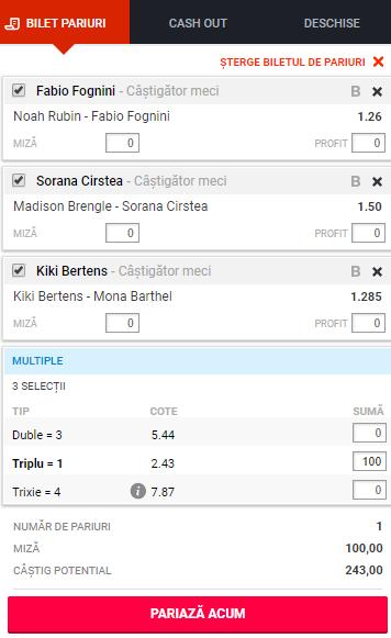 Biletul Zilei Tenis 23.05.2018 | 3 ponturi de la Nurnberg și Geneva
