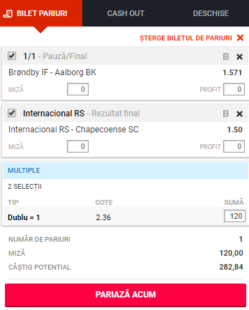 Cota 2 | Pariem din Danemarca și până-n Brazilia. Aici sunt cele mai tari ponturi de luni!