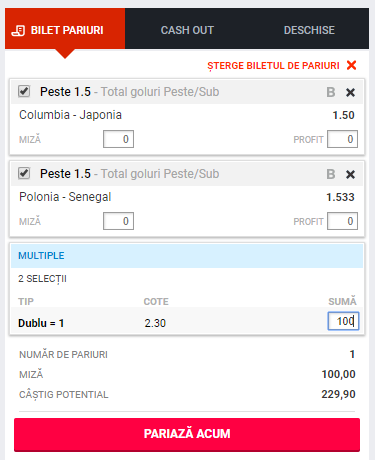 Biletul Zilei 19.06.2018. Mizăm pe goluri multe în grupa H