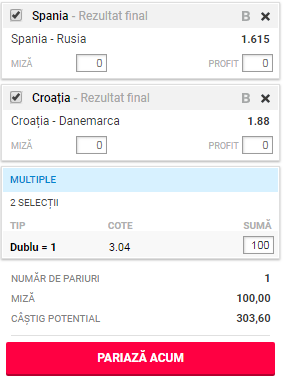 Biletul Zilei 1 iulie 2018. Două favorite clare pentru astăzi