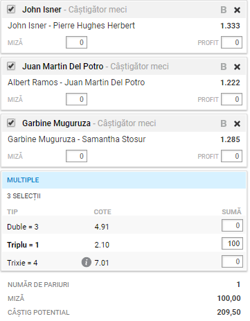 Biletul Zilei tenis 02 iunie 2018 | Meciurile perfecte de sâmbătă