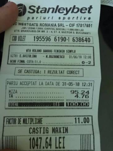 Cea mai mare cotă prinsă în tenis de un român. S-a întâmplat la meciul lui Mihaelei!