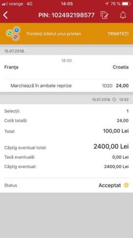 9 bilete câștigătoare după finala Franța - Croația. Câți bani au ”alunecat” în conturile românilor!