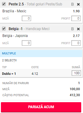 Biletul Zilei 2 iulie 2018. Cotă de 4,12 din două meciuri