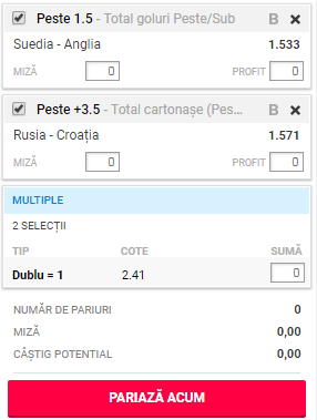 Biletul Zilei 7 iulie 2018. Două meciuri echilibrate pentru astăzi