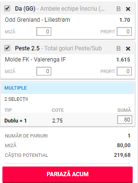 Biletul Zilei 8 iulie 2018. Ponturi tari din prima ligă a Norvegiei