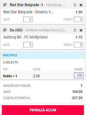 Biletul Zilei 20 iulie 2018. Jucăm meciuri din Danemarca și Serbia