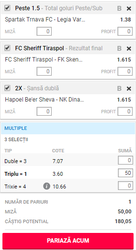 Biletul Zilei azi, 31 iulie 2018. Ponturile zilei din Champions League