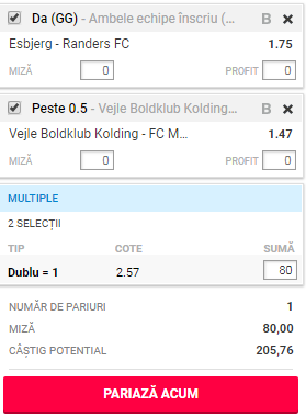 Biletul Zilei de azi, 4 august 2018. Danemarca, la puterea 2,57