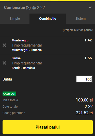 Biletul Zilei Unibet 10.09.2018. Cel mai bun tichet de pariat luni
