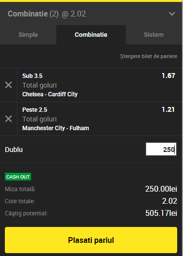 Biletul Zilei Unibet 15.09.2018. Profit cu Premier League
