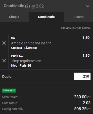 Biletul Zilei Unibet 29.09.2018. Cea mai bună cotă a zilei de sâmbătă