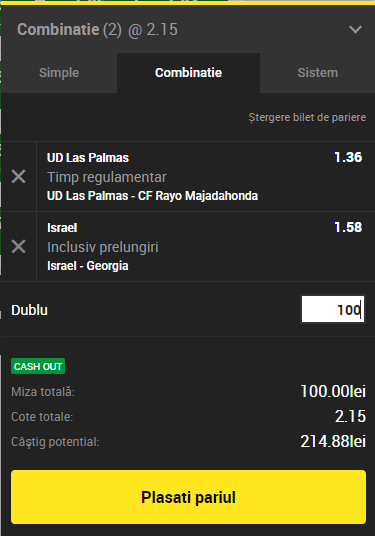 Biletul Zilei Unibet 13.09.2018. Cele mai bune cote de joi