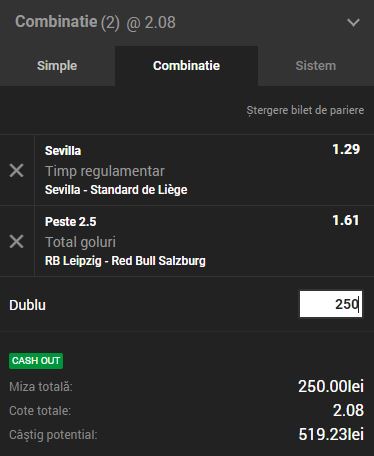 Biletul Zilei Unibet 20.09.2018. Pariem pe Europa League