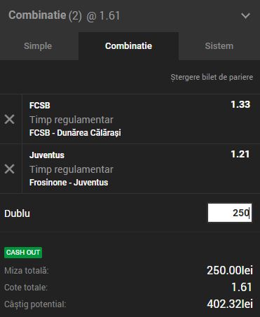 Biletul Zilei Unibet 23.09.2018. Tichetul care ne aduce 400 de lei câştig
