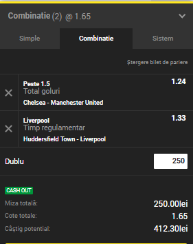 Biletul Zilei Unibet 20.10.2018. Două ponturi "la siguranţă" din Premier League