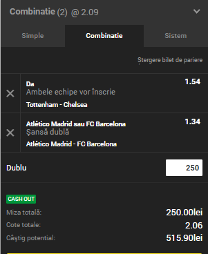 Biletul Zilei Unibet 24.11.2018. Cele mai tari ponturi pentru sâmbătă