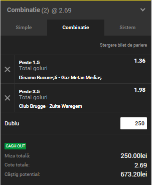 Biletul Zilei Unibet 23.11.2018. Două ponturi de încredere şi-un câştig pe măsură