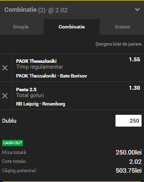 Biletul Zilei Unibet 13.12.2018. Două ponturi pariuri din Europa League