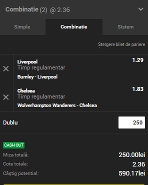 Biletul Zilei Unibet 05.12.2018. Ponturi de neratat la Liverpool şi Chelsea