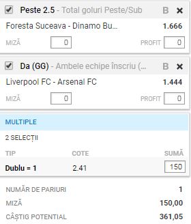 Biletul Zilei 30 octombrie 2019. Cotă excelentă la Liverpool - Arsenal