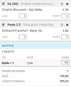 Biletul Zilei 18 octombrie 2019. Cotă beton din două meciuri