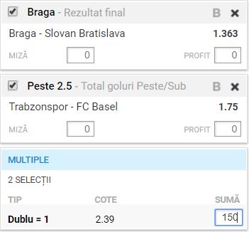 Biletul Zilei 3 octombrie. Facem super bani pe Europa League