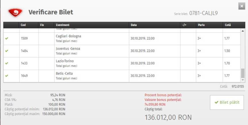 Inspiraţia anului în România. A detonat bomba la Superbet cu un câştig de 150.000 de lei. În minutul 90+6!!!
