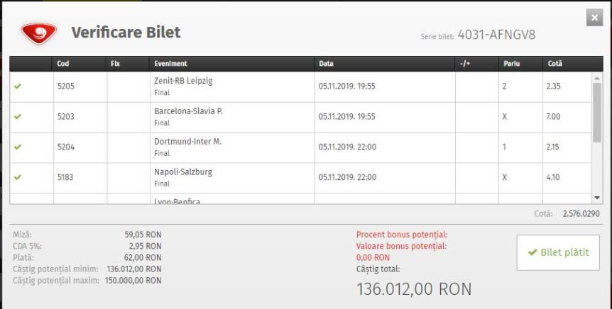Lovitura anului la pariuri în România. A câştigat 1,5 miliarde de lei cu ajutorul VAR
